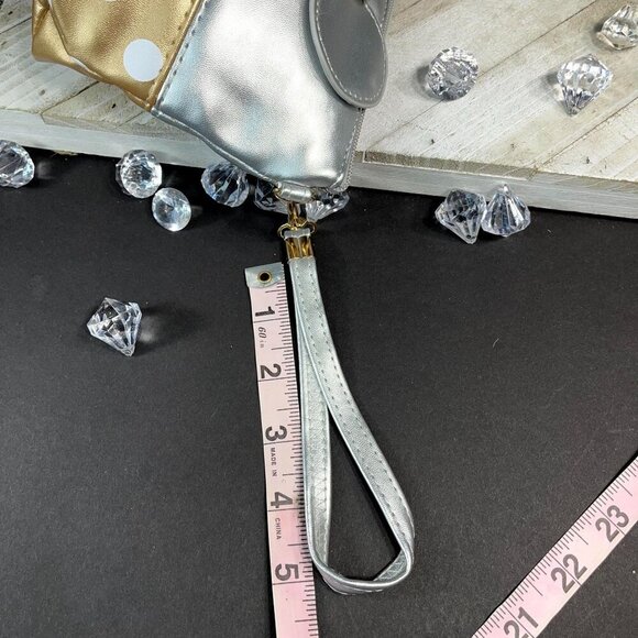 Minnie Mouse Cosmetic Bag Polka Dot Bow Wristlet Make Up Tote Travel Purse - Picture 9 of 14